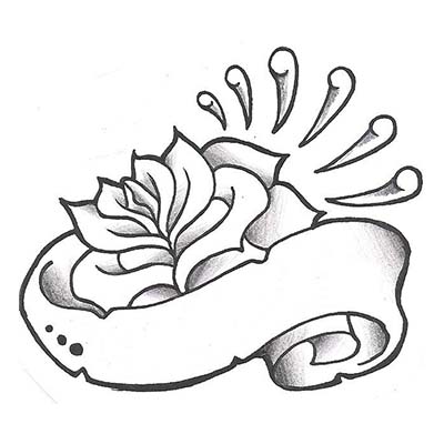 Drawing For Rose Design Water Transfer Temporary Tattoo(fake Tattoo) Stickers NO.11468